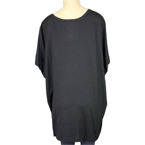 Budweiser +5 Black Clydesdale Graphic Split Raw Edge Neckline Short Sleeve Tee - Picture 4 of 6